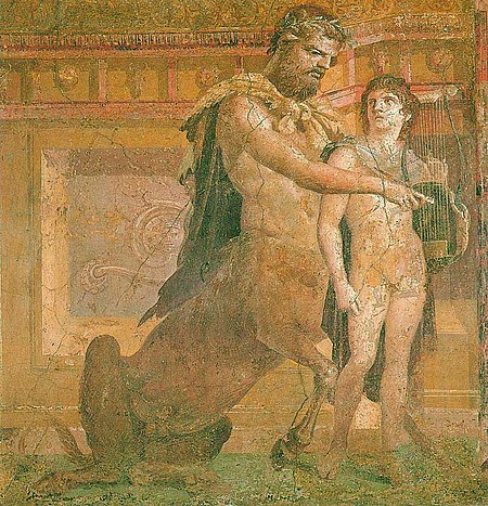 450px-Chiron_instructs_young_Achilles_-_Ancient_Roman_fresco